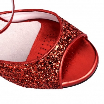 A1 Glitter Rosso Laminato rosso Heel 7cm- Absatz 7cm