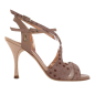Preview: A4 Beige Pois/ SABINA BEIGE POIS Heel 9 cm
