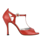 Preview: N11B Nappa rossa Glitter Heel 9 cm