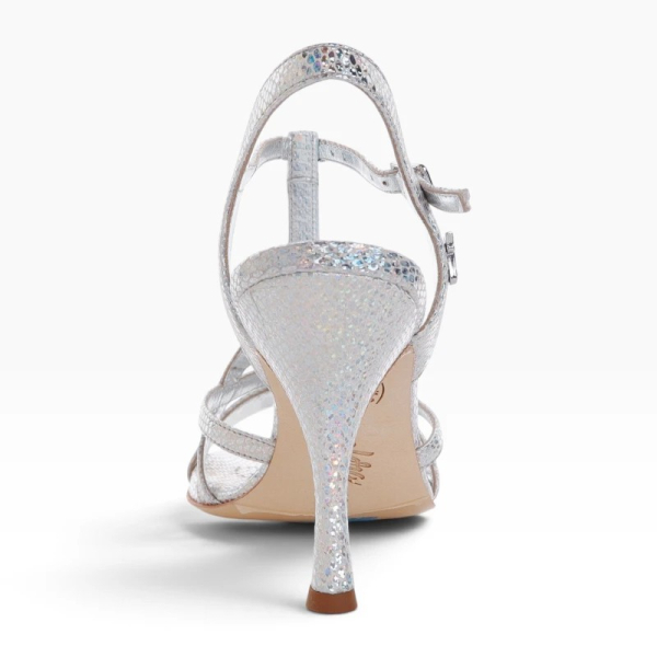 Preview: GAIA PPITONCINO ARGENTO CANGIANTE HEEL 9CM