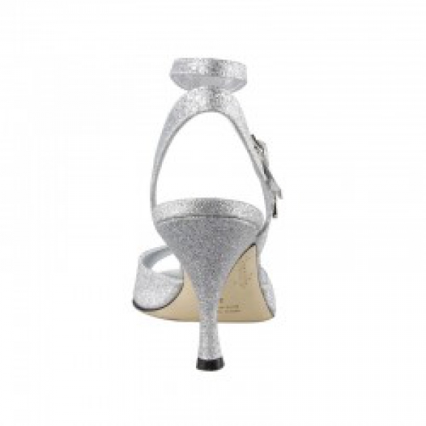 A31 Glitterino Argento Heel 7 cm