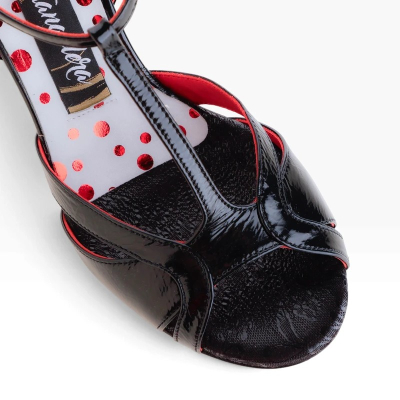 MARELLA NERO VERN. SOFT HEEL 6 CM