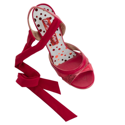 ROSA FUCSIA PITONCINO F. Heel 8 cm