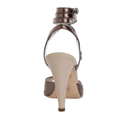 ROSSANA BRONZO LAMINATO HEEL CL 9 CM
